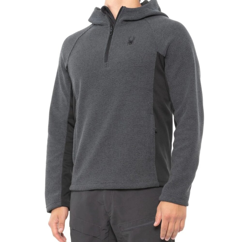 SPYDER  Men's Boundless 1/2-zip Pullover Hoodie - Grey Size Small NEW L38